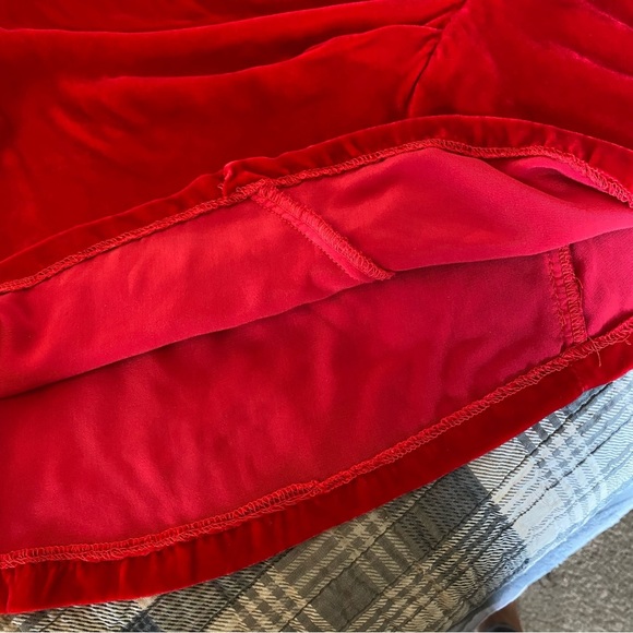 Eva Franco Silk Daphne Top Blouse One Shoulder Velvet Red Ruched: 10 - Picture 14 of 14